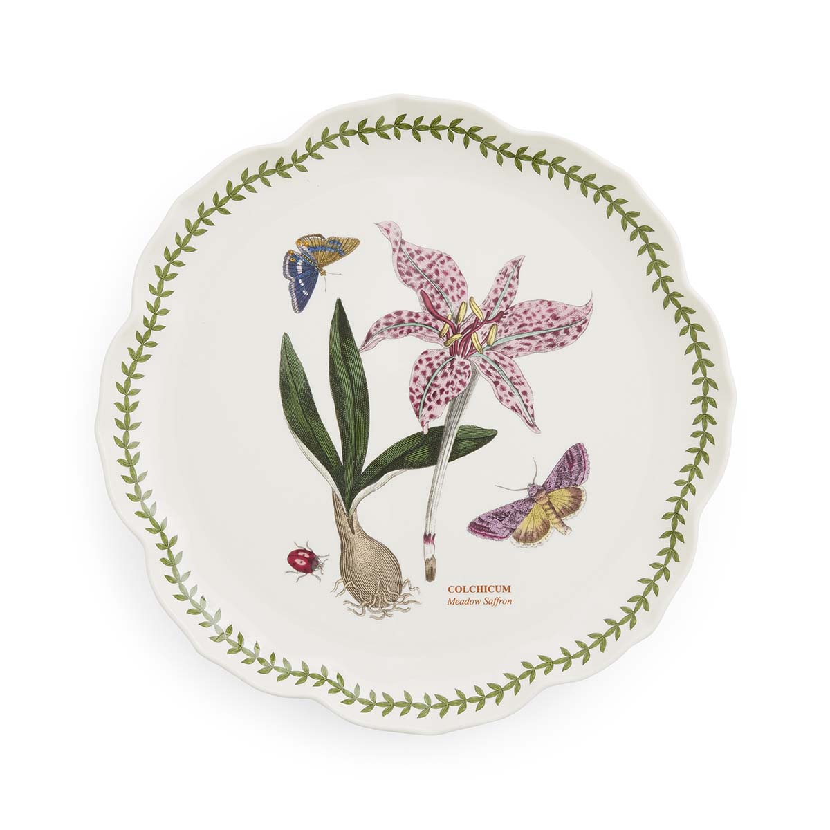 Botanic Garden Lotus Blossom Large Round Platter, Meadow Saffron image number null